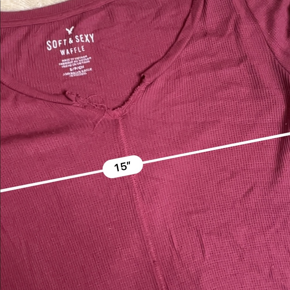 American Eagle soft & sexy waffle tee - Picture 3 of 4